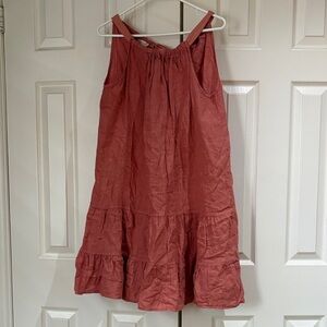 Women's Midi Tiered Sundress in Dusty Rose